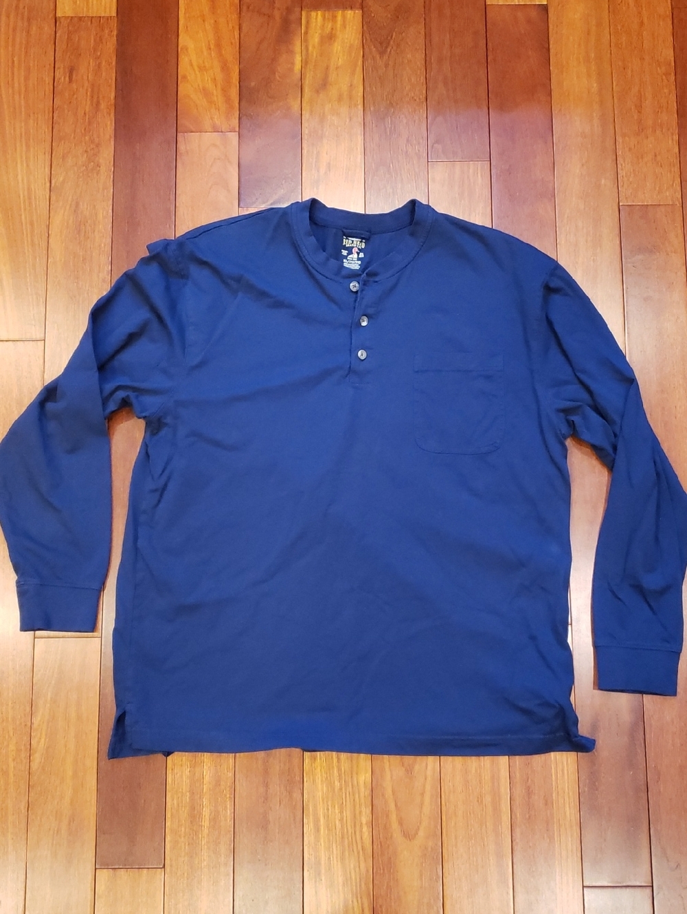 Red Head brand Men's Blue Henley XL Cotton